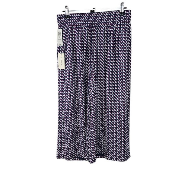 Aritzia Babaton Luiz Wide Leg Cropped Tie Waist Print Pants, Size Small, NWT - Picture 1 of 10